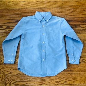 Land’s End Boys Light Blue Button-Down Dress Shirt